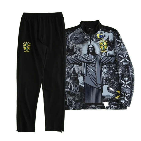 2425 Brazil Jesus Training suit set