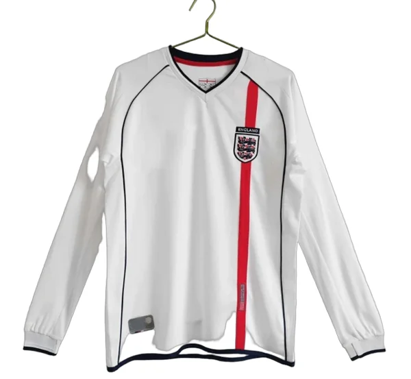 2002 season England home Long sleeved retro Fan version
