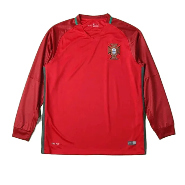 16 season Portugal home retro Long sleeve Fan version