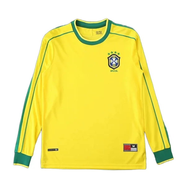 1998 season Brazil home Long sleeved retro Fan version