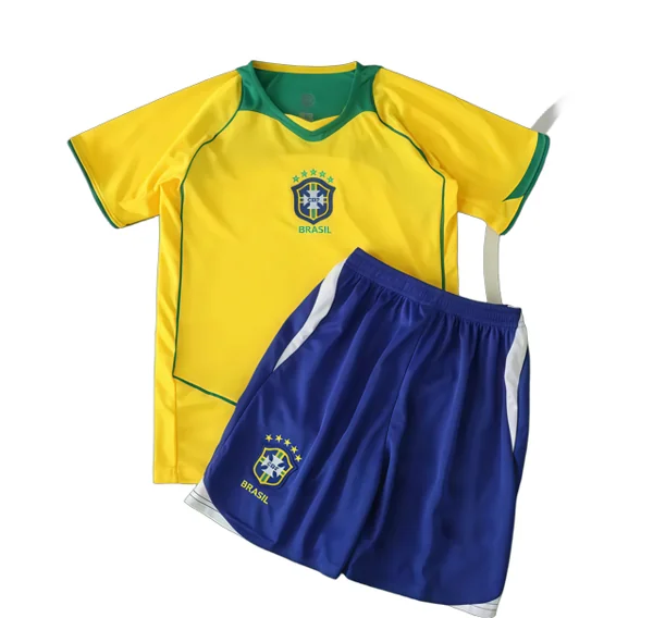 04 season Brazil home Kids kit