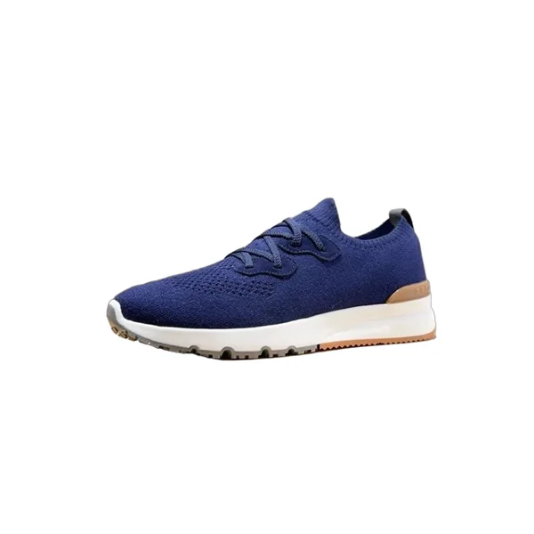 Brunello Cucinelli Knitted Lace Up Sneakers